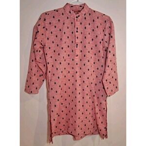 Ethni'ks‎ Neu-Ron Kurta Kurti Indian Tunic Womens 10 140 cm Pink Navy